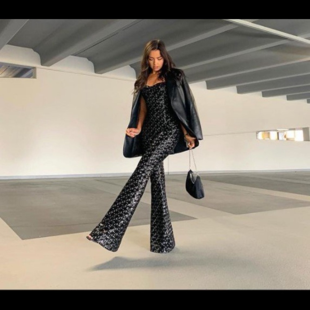 Nadine Merabi Jewelled/ Sequin Jumpsuit